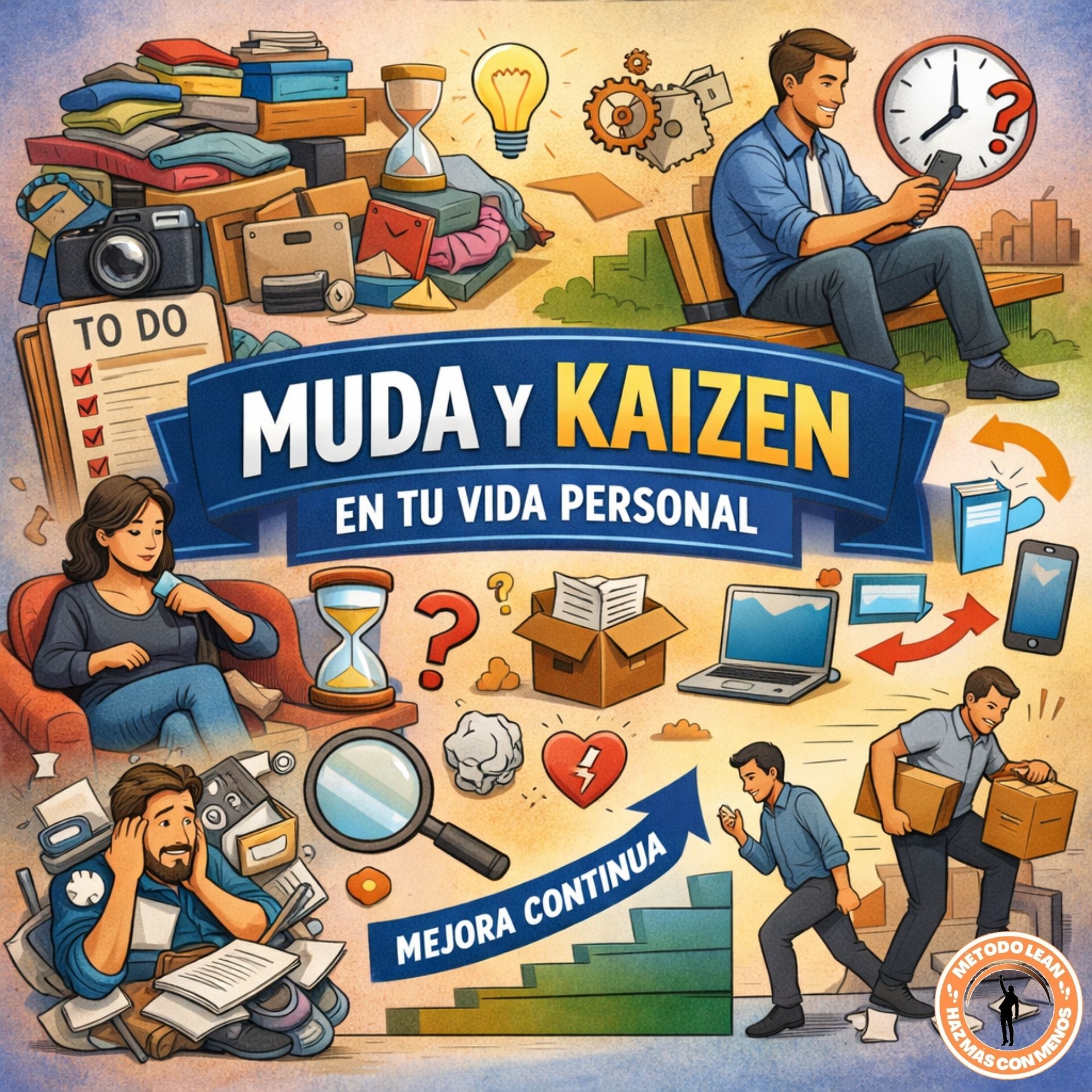 Muda y Kaizen aplicado a la vida personal para eliminar desperdicios diarios